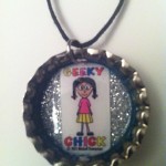 Geeky Chick Necklace - Silver Sparkle
